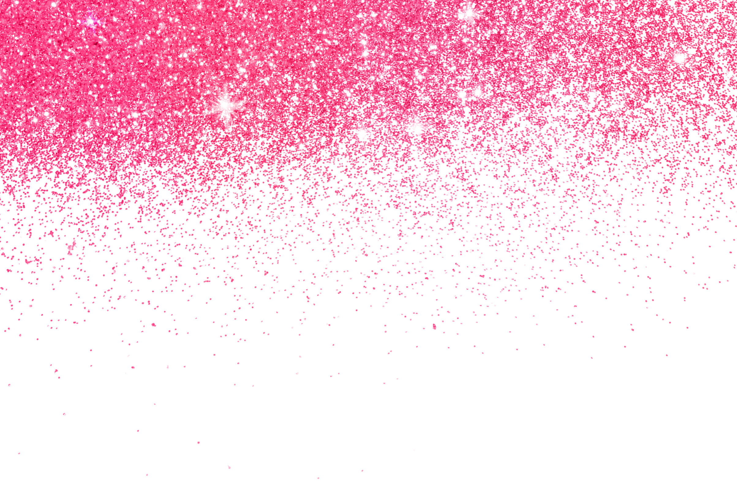 Textured background with pink glitter sparkle on white